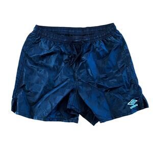 Umbro Vintage Checkerboard Soccer Shorts Black Satin Finish | Men's/Unisex M